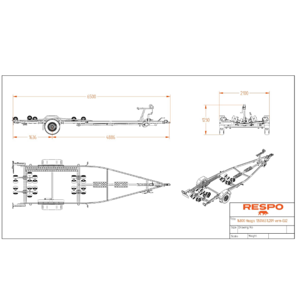 Trailer 1350V651L209 verm-EU2